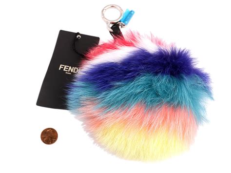 fendi keyring pom pom|fendi keychain.